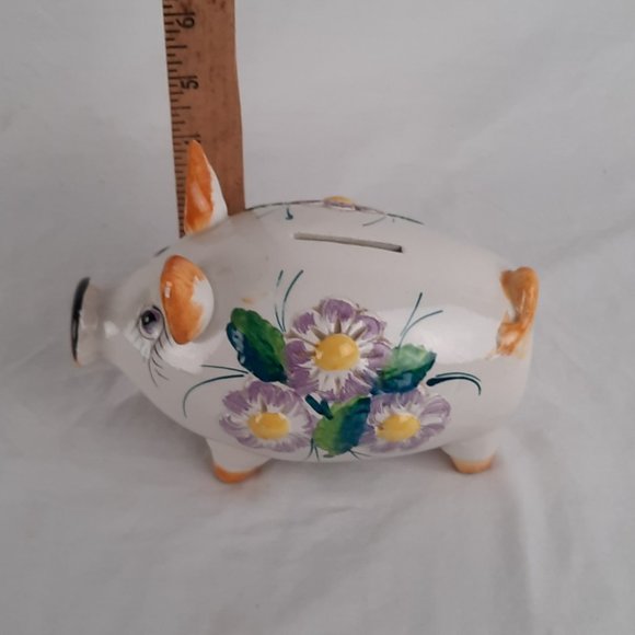 Vintage Hand painted Italian Piggy Bank - 7" long - Picture 7 of 8